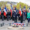 RAVIVAGE DE LA FLAMME DE LA NATION DU SOLDAT INCONNU SOUS L'ARC DE TRIOMPHE